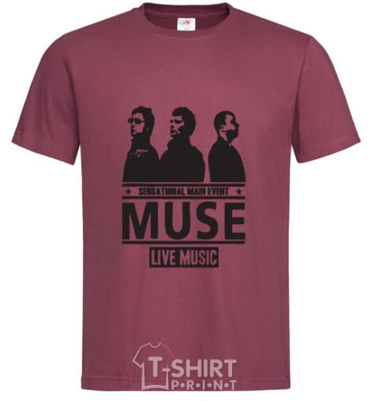 Men's T-Shirt Muse group burgundy фото