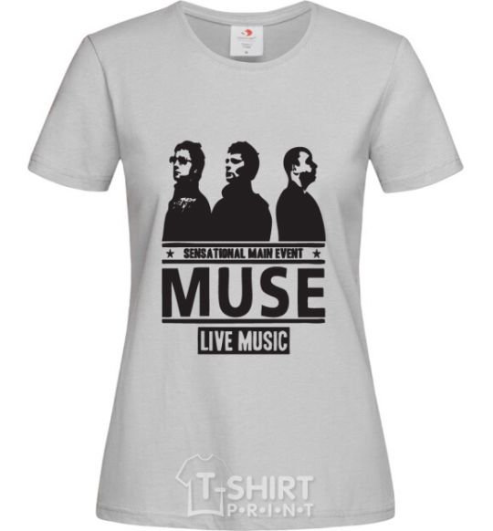 Women's T-shirt Muse group grey фото