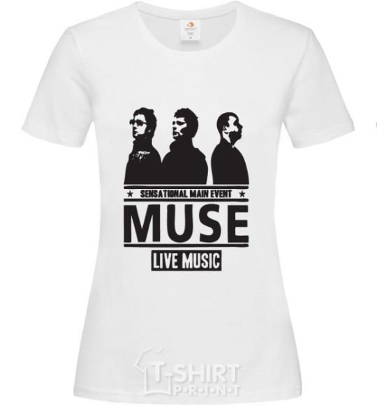 Women's T-shirt Muse group White фото