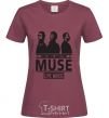 Women's T-shirt Muse group burgundy фото