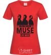 Women's T-shirt Muse group red фото