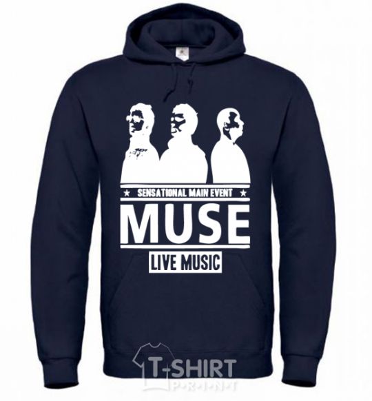 Men`s hoodie Muse group navy-blue фото