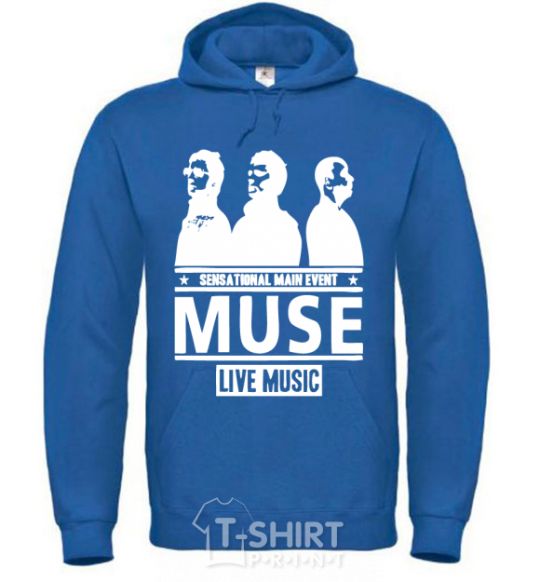 Men`s hoodie Muse group royal фото