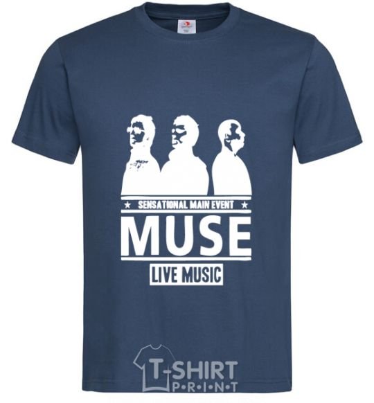 Men's T-Shirt Muse group navy-blue фото