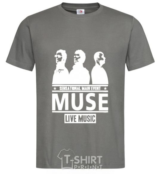 Men's T-Shirt Muse group dark-grey фото