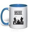 Mug with a colored handle Muse siluet royal-blue фото