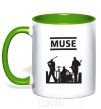 Mug with a colored handle Muse siluet kelly-green фото