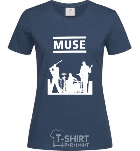 Women's T-shirt Muse siluet navy-blue фото