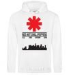 Men`s hoodie Red hot chili peppers city White фото