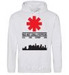 Men`s hoodie Red hot chili peppers city sport-grey фото