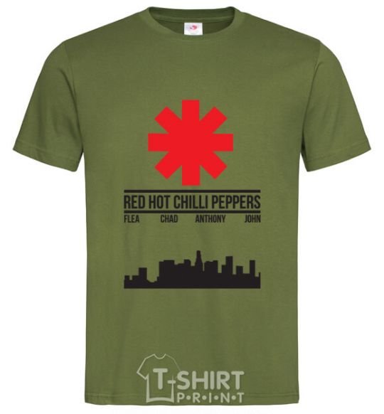 Men's T-Shirt Red hot chili peppers city millennial-khaki фото
