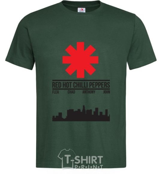 Men's T-Shirt Red hot chili peppers city bottle-green фото