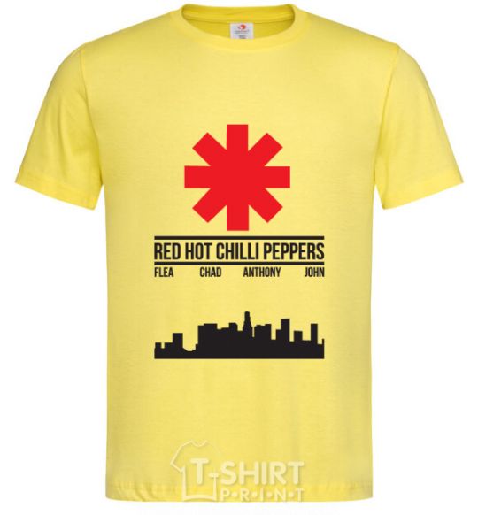 Мужская футболка Red hot chili peppers city Лимонный фото