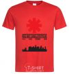 Men's T-Shirt Red hot chili peppers city red фото