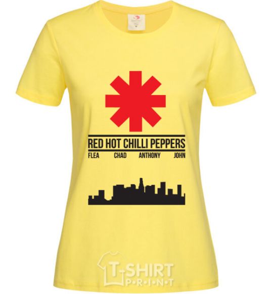 Women's T-shirt Red hot chili peppers city cornsilk фото