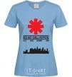 Women's T-shirt Red hot chili peppers city sky-blue фото