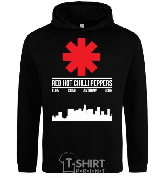 Men`s hoodie Red hot chili peppers city black фото