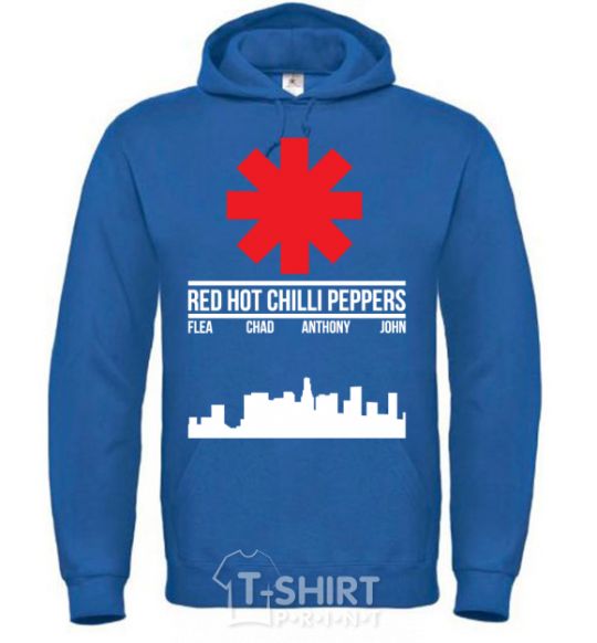 Мужская толстовка (худи) Red hot chili peppers city Сине-зеленый фото