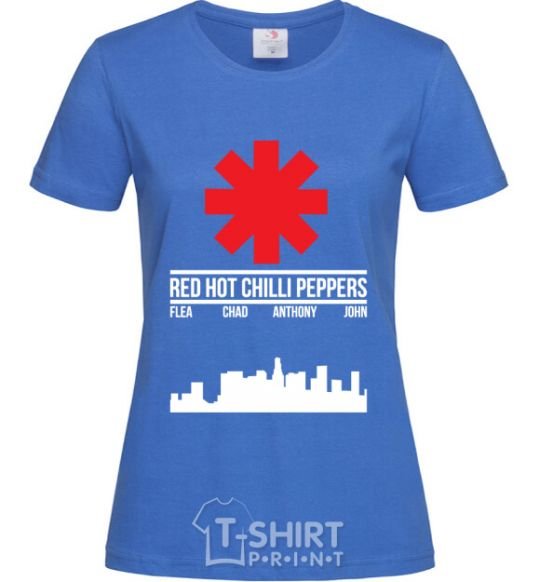 Women's T-shirt Red hot chili peppers city royal-blue фото