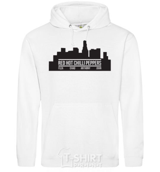 Men`s hoodie Red hot chili peppers little city White фото