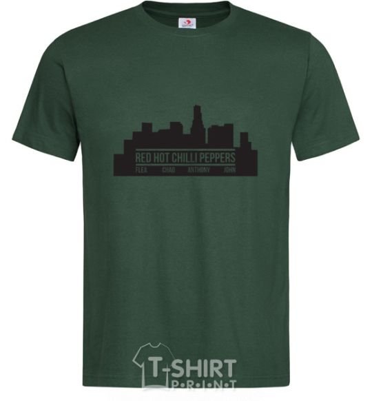 Men's T-Shirt Red hot chili peppers little city bottle-green фото