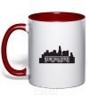 Mug with a colored handle Red hot chili peppers little city red фото