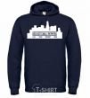 Men`s hoodie Red hot chili peppers little city navy-blue фото