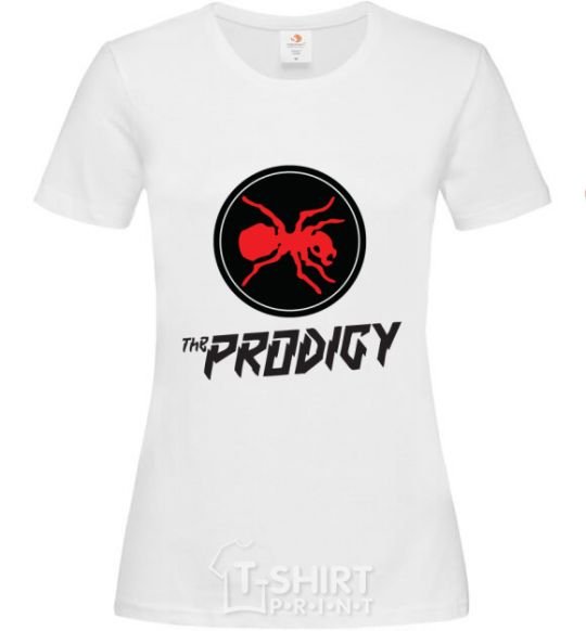 Женская футболка The prodigy Белый фото