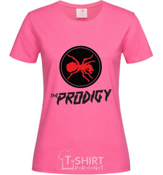Женская футболка The prodigy Ярко-розовый фото