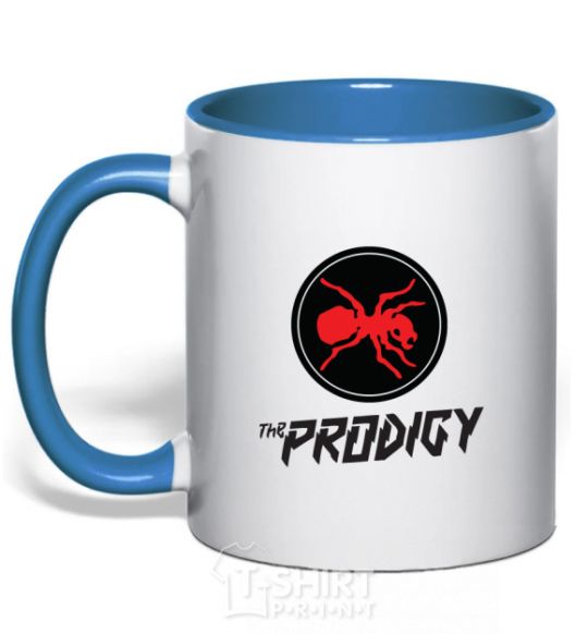 Mug with a colored handle The prodigy royal-blue фото