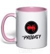 Mug with a colored handle The prodigy light-pink фото