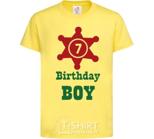 Kids T-shirt Birthday Boy cornsilk фото