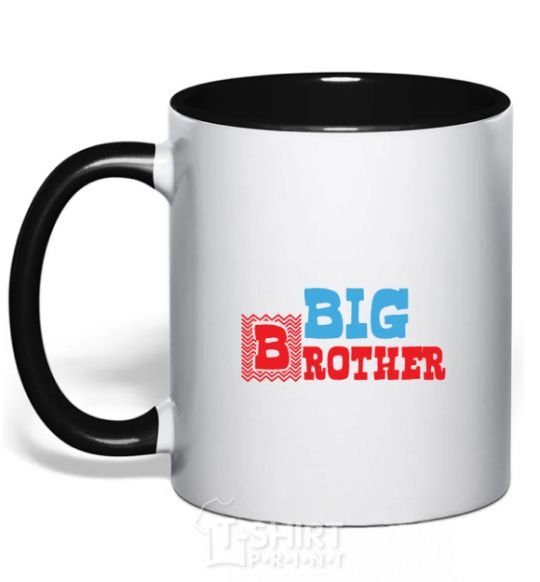 Чашка с цветной ручкой Big brother V.1 Черный фото