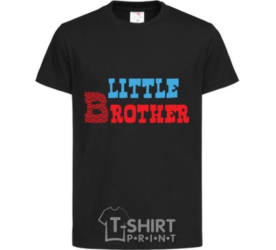 Детская футболка Little brother Черный фото