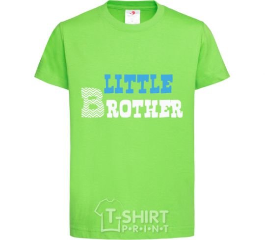 Детская футболка Little brother Лаймовый фото