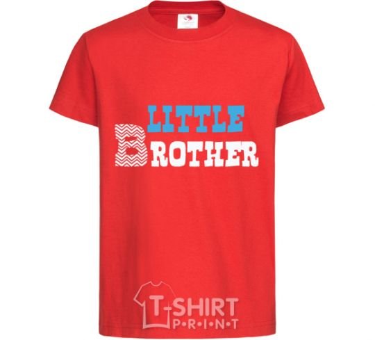 Детская футболка Little brother Красный фото