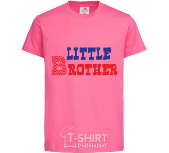 Детская футболка Little brother Ярко-розовый фото