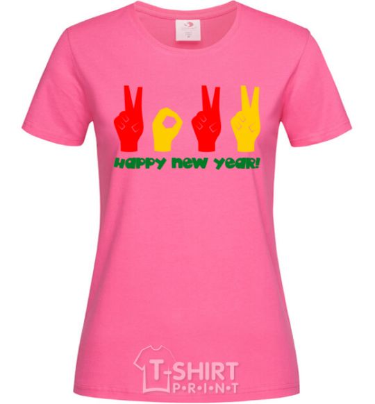 Женская футболка Fingers 2022 Ярко-розовый фото