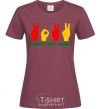 Women's T-shirt Fingers 2022 burgundy фото