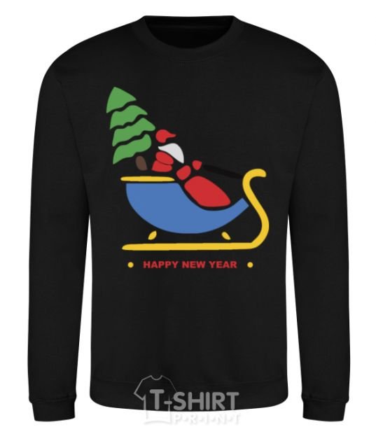 Sweatshirt RIDING SANTA black фото