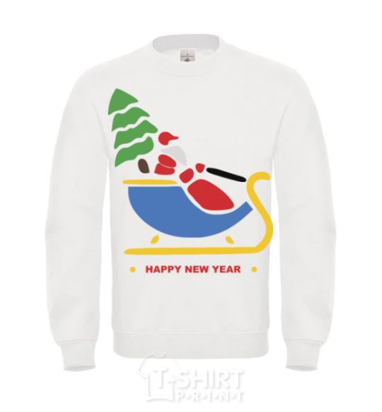 Sweatshirt RIDING SANTA White фото