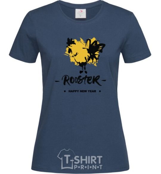 Women's T-shirt Rooster navy-blue фото
