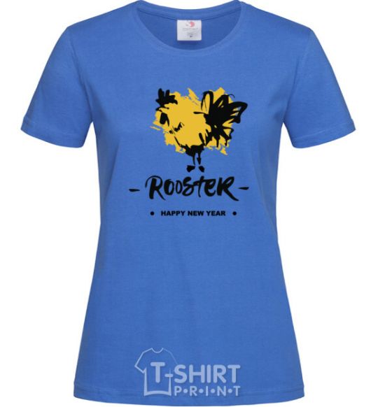 Women's T-shirt Rooster royal-blue фото