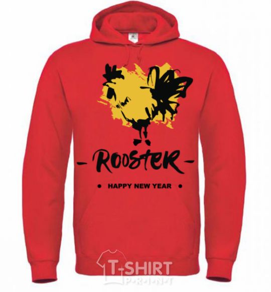 Мужская толстовка (худи) Rooster Ярко-красный фото