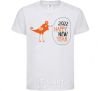 Kids T-shirt Happy new year rooster White фото