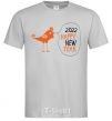 Men's T-Shirt Happy new year rooster grey фото