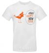 Men's T-Shirt Happy new year rooster White фото