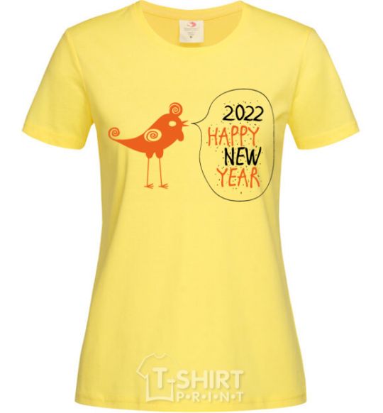 Women's T-shirt Happy new year rooster cornsilk фото