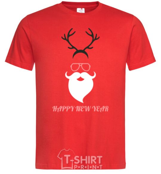 Men's T-Shirt Hipsta new year red фото