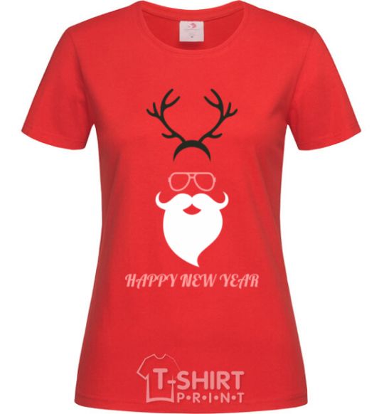 Women's T-shirt Hipsta new year red фото